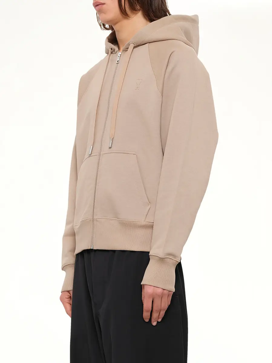 AMI PARIS Embossed Ami De Coeur Zipped Hoodie | Thumbnail 3 AMI PARIS Embossed Ami De Coeur Zipped Hoodie | Thumbnail 3