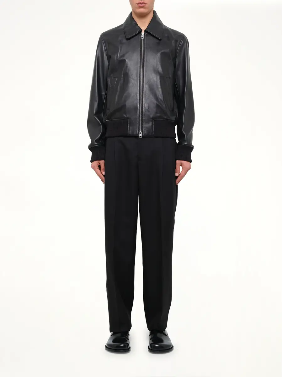AMI PARIS Lamb Leather Zipped Jacket | Thumbnail 7