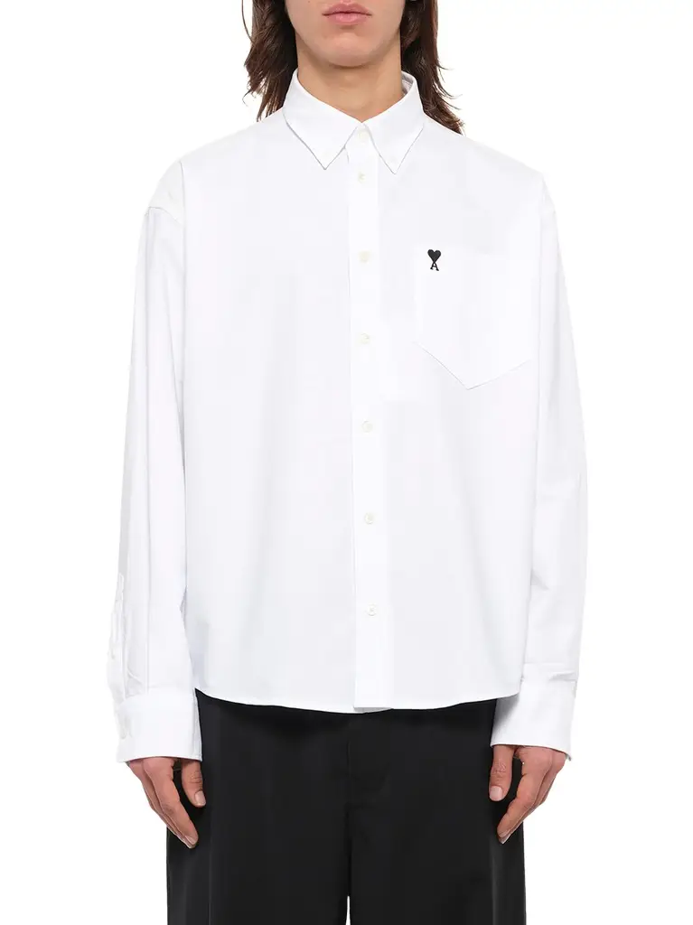 Embroidered Ami De Coeur Boxy Fit Shirt Embroidered Ami De Coeur Boxy Fit Shirt
