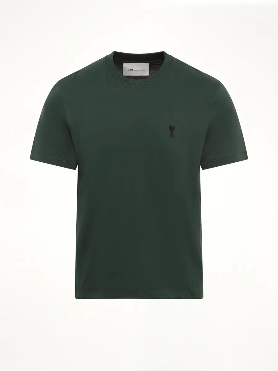 AMI PARIS Ami De Coeur T-shirt in Bottle Green | Thumbnail 2 AMI PARIS Ami De Coeur T-shirt in Bottle Green | Thumbnail 2