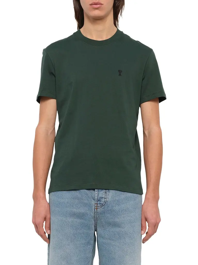 AMI PARIS Ami De Coeur T-shirt in Bottle Green
