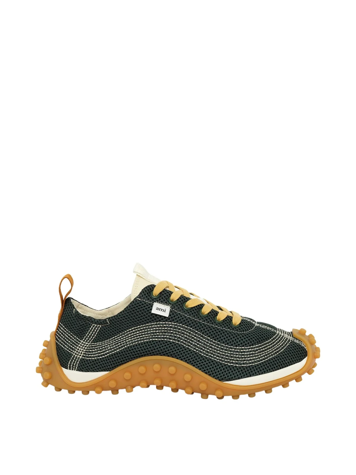 AMI PARIS Mirage Sneaker in Bottle Green