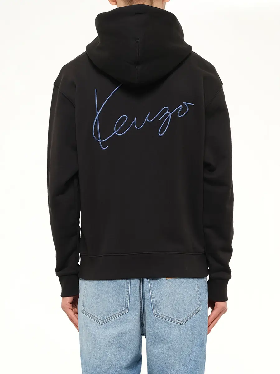 KENZO Signature Classic Zip Up Hoodie | Thumbnail 5