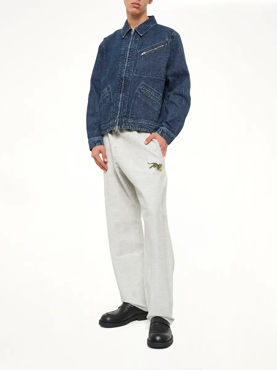 KENZO Kenzo Signature Utility Jacket in Medium Stone Blue | Thumbnail 4