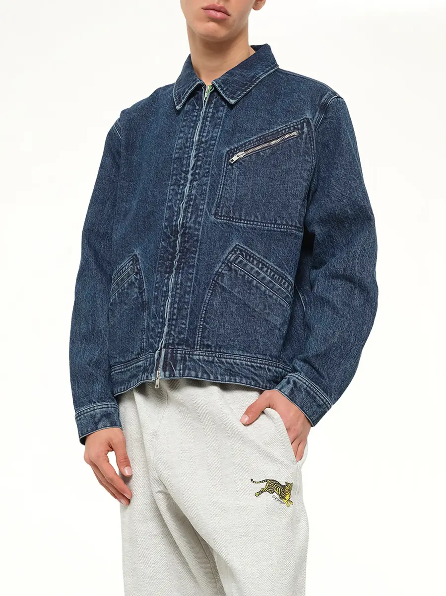KENZO Kenzo Signature Utility Jacket in Medium Stone Blue | Thumbnail 6