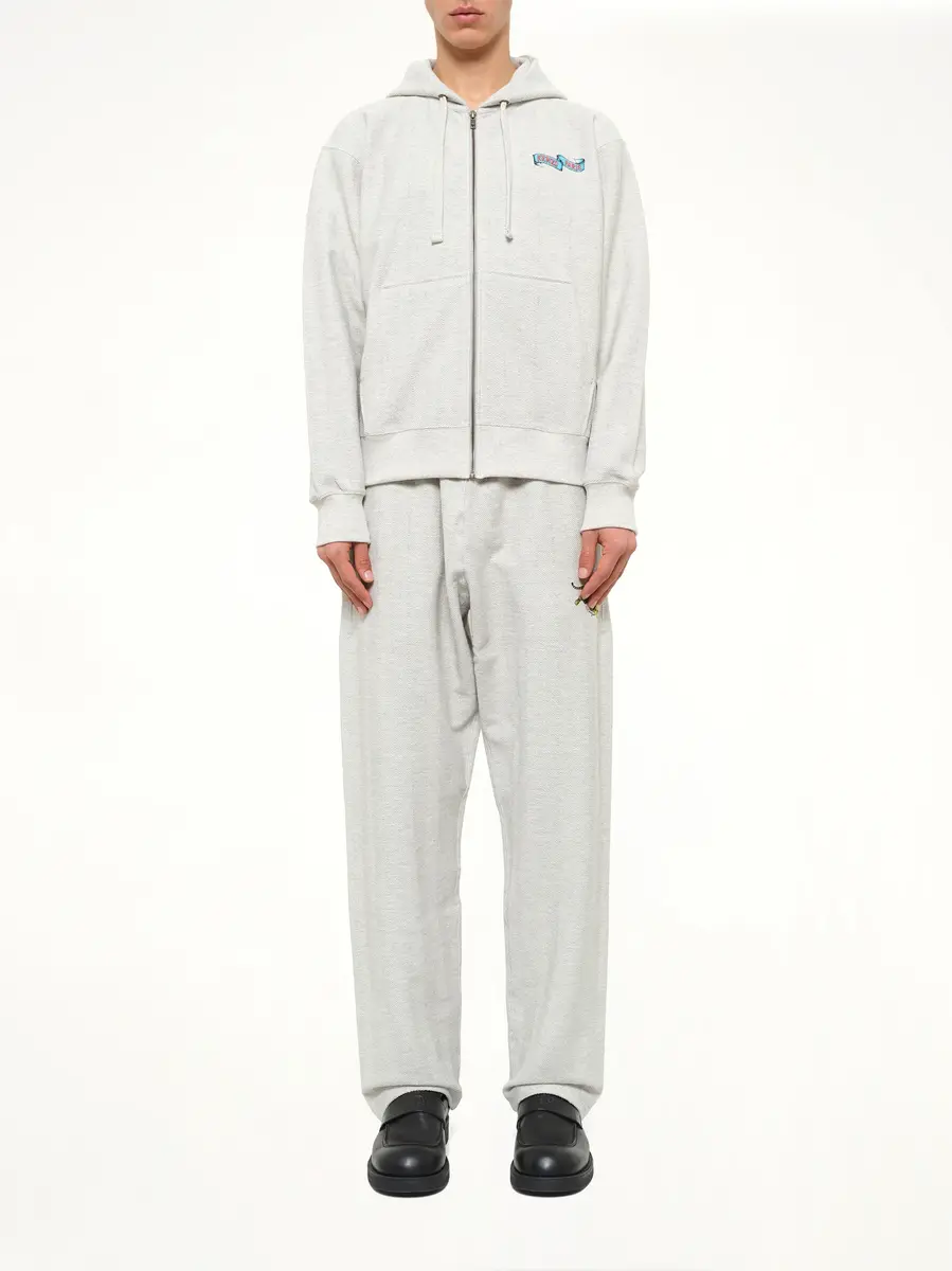 KENZO Kenzo Jumping Tiger Classic Zip Up Hoodie in Pale Grey | Thumbnail 7 KENZO Kenzo Jumping Tiger Classic Zip Up Hoodie in Pale Grey | Thumbnail 7