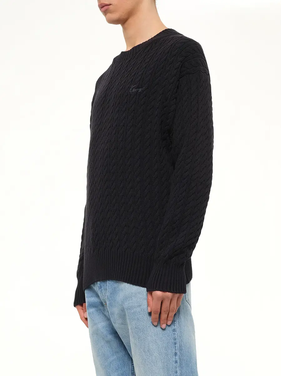 KENZO Kenzo Signature Cable Knit Jumper | Thumbnail 3