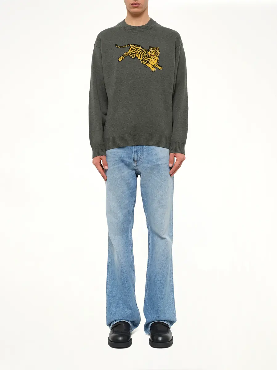 KENZO Kenzo Jumping Tiger Jumper in Dark Khaki | Thumbnail 7 KENZO Kenzo Jumping Tiger Jumper in Dark Khaki | Thumbnail 7