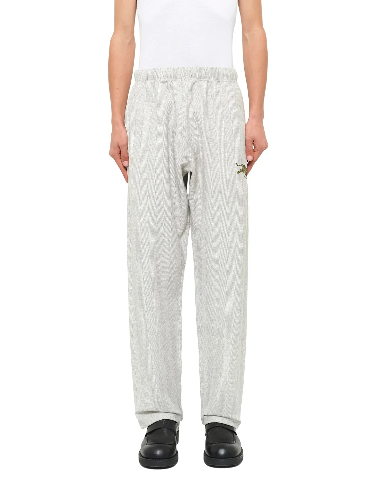 KENZO Kenzo Jumping Tiger Straight Jog Pants in Pale Grey