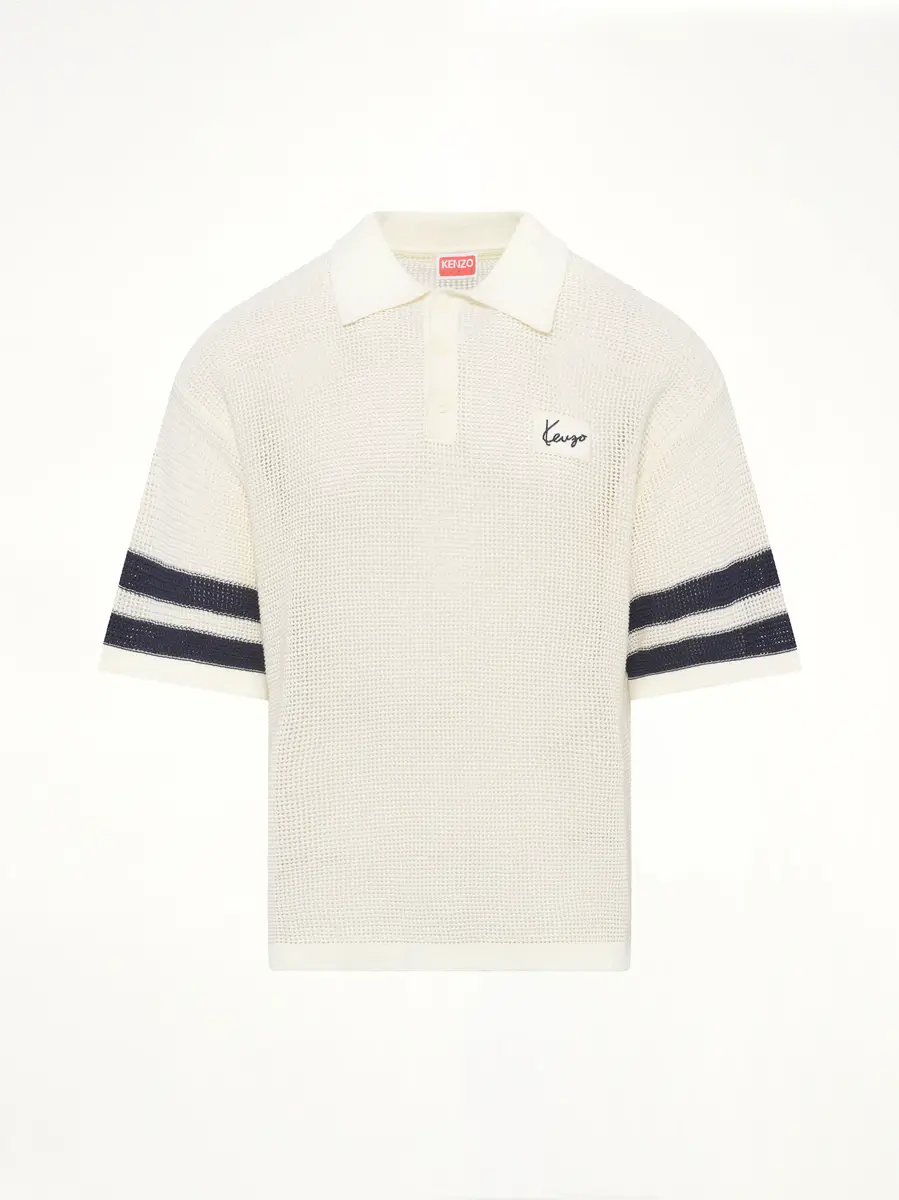 KENZO Crochet Polo in Off White | Thumbnail 2 KENZO Crochet Polo in Off White | Thumbnail 2