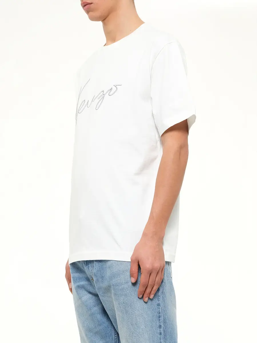 KENZO Gots Kenzo Big Signature Classic T-shirt in Off White | Thumbnail 3 KENZO Gots Kenzo Big Signature Classic T-shirt in Off White | Thumbnail 3