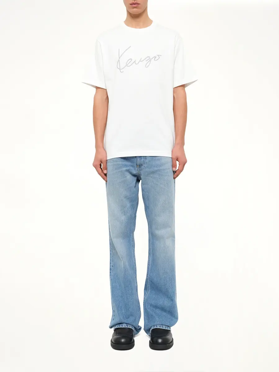 KENZO Gots Kenzo Big Signature Classic T-shirt in Off White | Thumbnail 7 KENZO Gots Kenzo Big Signature Classic T-shirt in Off White | Thumbnail 7