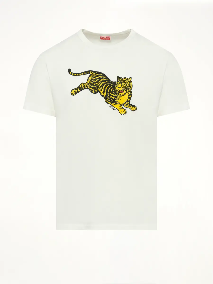 KENZO Gots Kenzo Jumping Tiger Slim T-shirt in Off White | Thumbnail 2 KENZO Gots Kenzo Jumping Tiger Slim T-shirt in Off White | Thumbnail 2