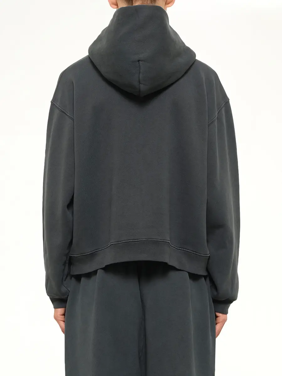 Willy Chavarria Chavarria Community Center Shrunken Hoodie in Pirate Black | Thumbnail 5 Willy Chavarria Chavarria Community Center Shrunken Hoodie in Pirate Black | Thumbnail 5