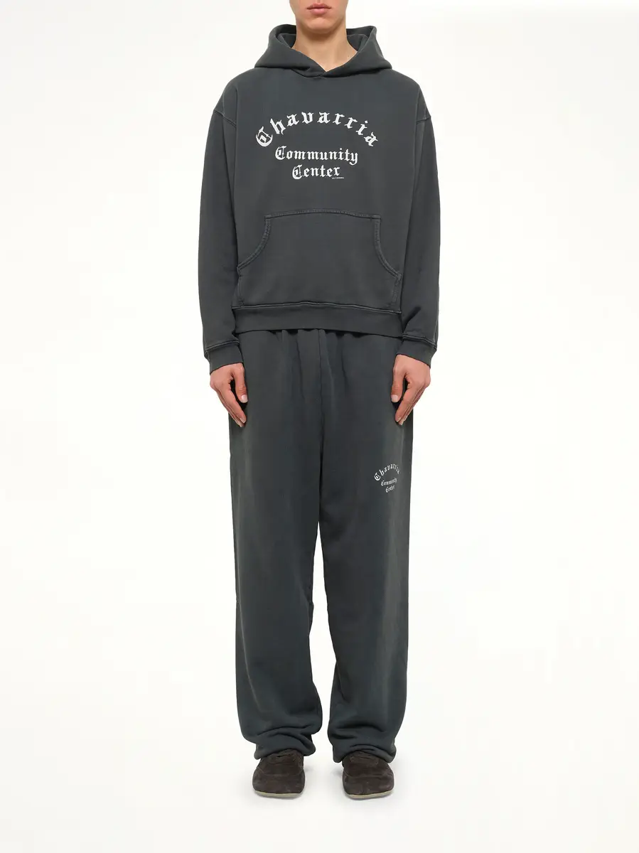 Willy Chavarria Chavarria Community Center Shrunken Hoodie in Pirate Black | Thumbnail 7 Willy Chavarria Chavarria Community Center Shrunken Hoodie in Pirate Black | Thumbnail 7