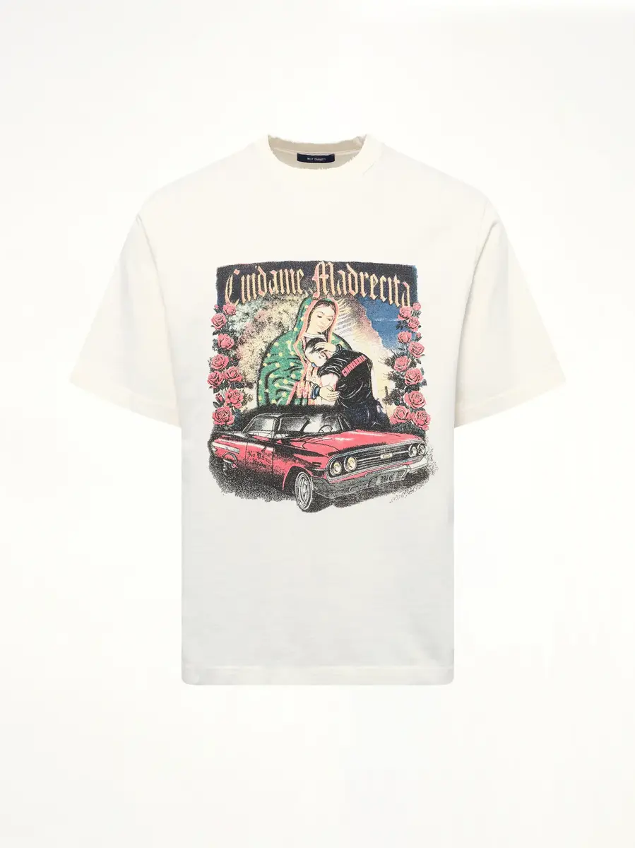 Willy Chavarria Cuidame Madrecita Standard T-shirt in Masa | Thumbnail 2 Willy Chavarria Cuidame Madrecita Standard T-shirt in Masa | Thumbnail 2