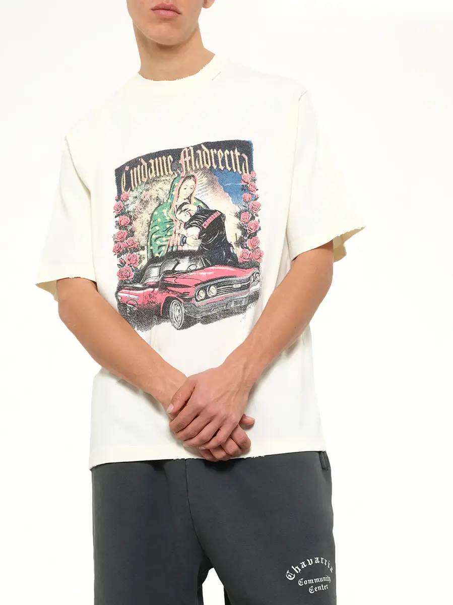 Willy Chavarria Cuidame Madrecita Standard T-shirt in Masa | Thumbnail 6 Willy Chavarria Cuidame Madrecita Standard T-shirt in Masa | Thumbnail 6