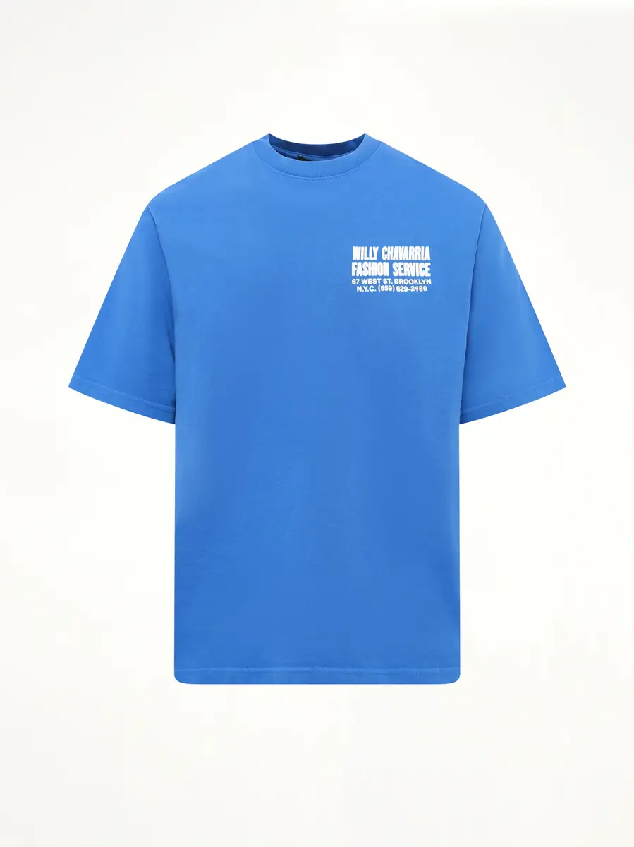 Willy Chavarria Willy Chavarria Fashion Services Standard T-shirt in Royal Blue | Thumbnail 2 Willy Chavarria Willy Chavarria Fashion Services Standard T-shirt in Royal Blue | Thumbnail 2