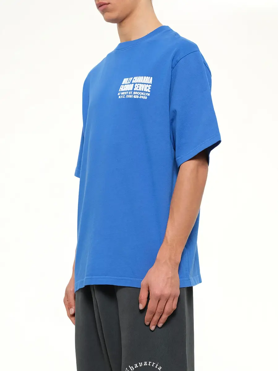 Willy Chavarria Willy Chavarria Fashion Services Standard T-shirt in Royal Blue | Thumbnail 3 Willy Chavarria Willy Chavarria Fashion Services Standard T-shirt in Royal Blue | Thumbnail 3