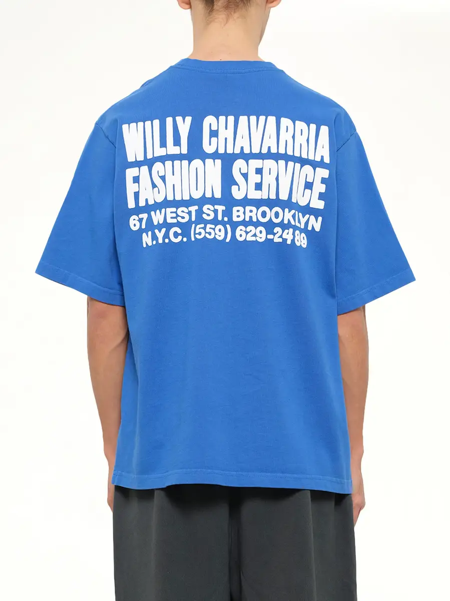 Willy Chavarria Willy Chavarria Fashion Services Standard T-shirt in Royal Blue | Thumbnail 5 Willy Chavarria Willy Chavarria Fashion Services Standard T-shirt in Royal Blue | Thumbnail 5