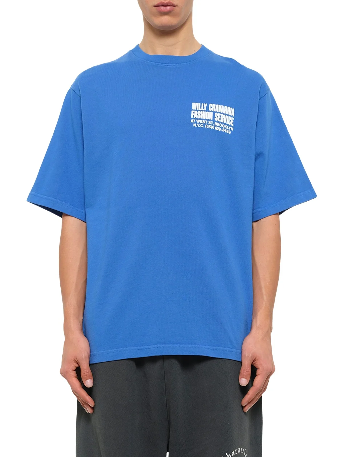 Willy Chavarria Fashion Services Standard T-shirt in Royal Blue