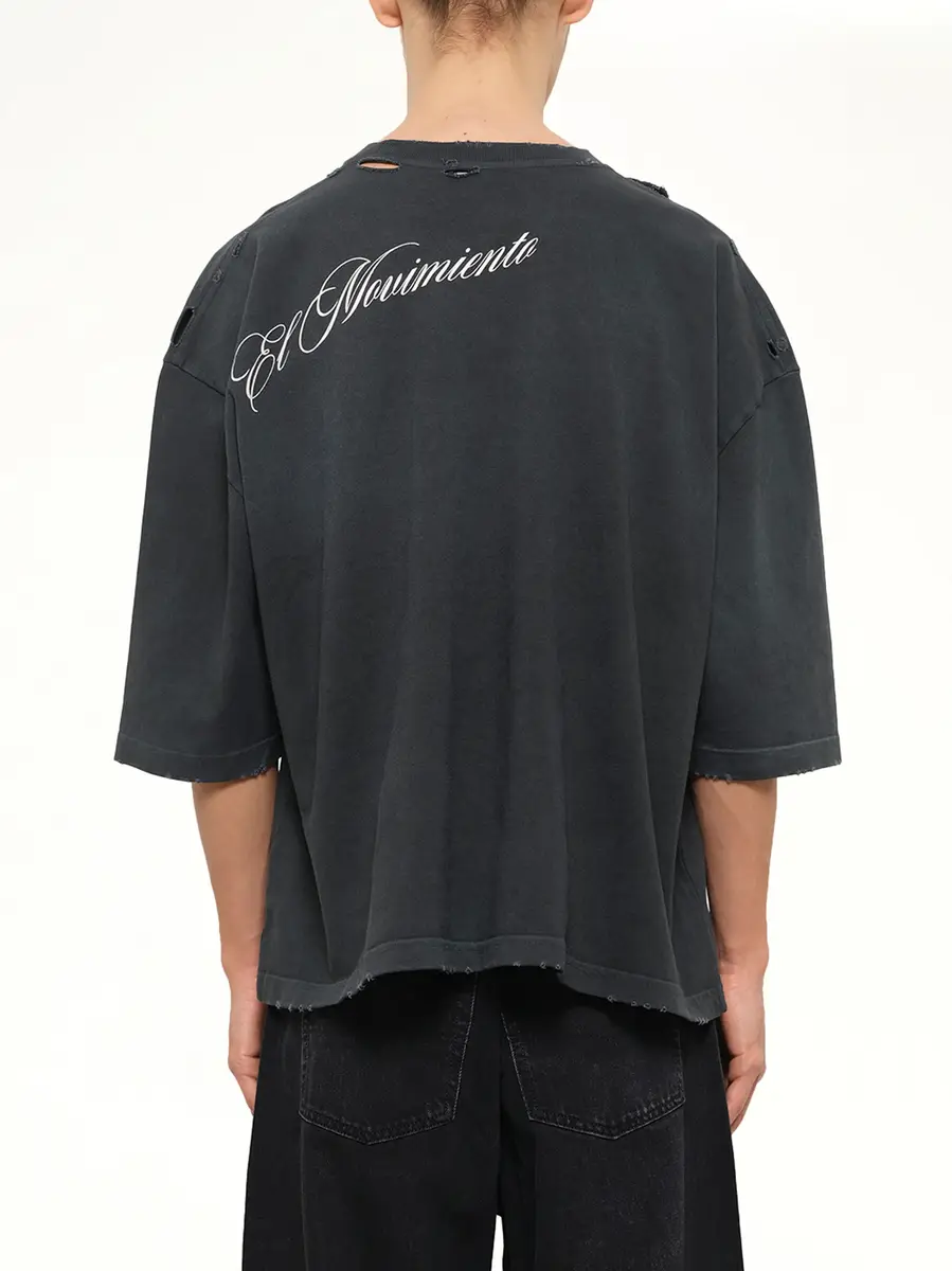 Willy Chavarria El Movimiento Buffalo T-shirt in Pirate Black | Thumbnail 5 Willy Chavarria El Movimiento Buffalo T-shirt in Pirate Black | Thumbnail 5