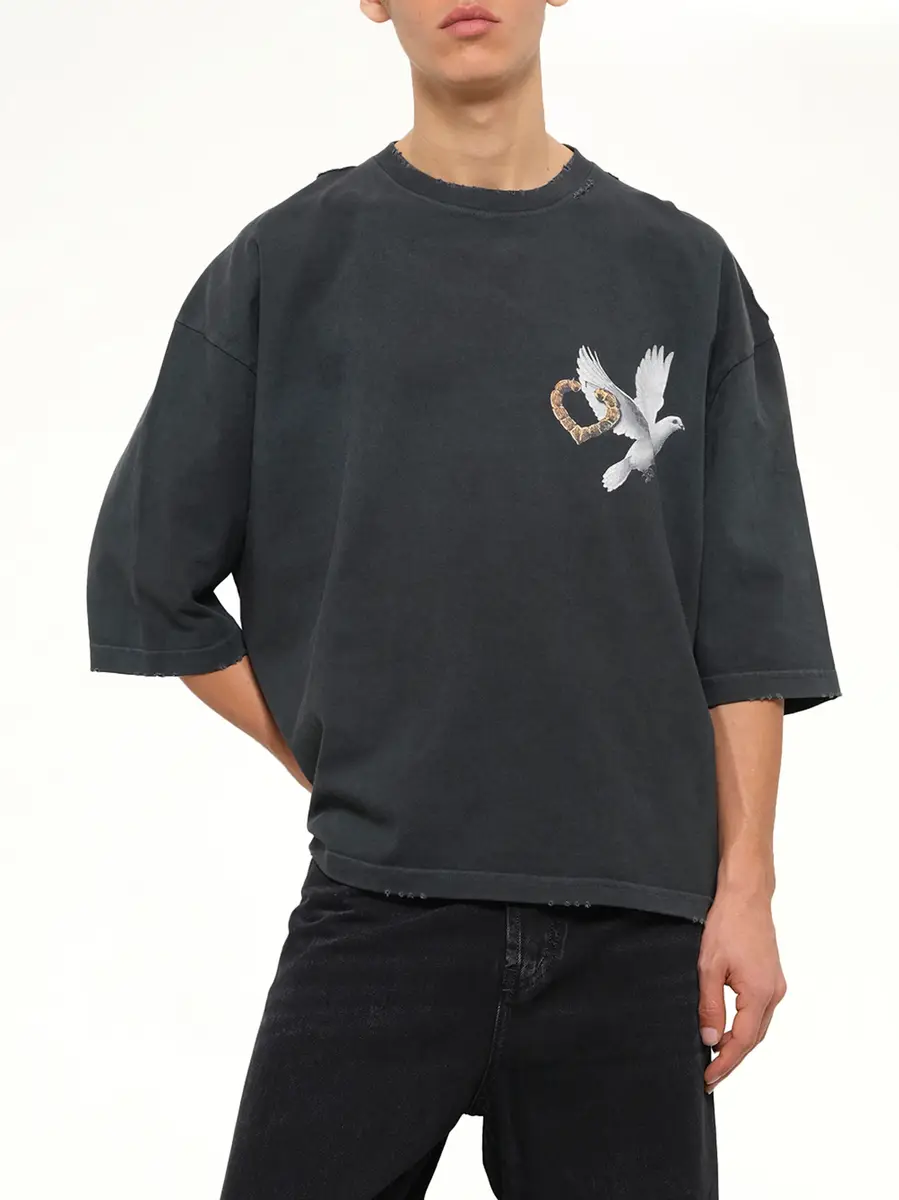 Willy Chavarria El Movimiento Buffalo T-shirt in Pirate Black | Thumbnail 6 Willy Chavarria El Movimiento Buffalo T-shirt in Pirate Black | Thumbnail 6