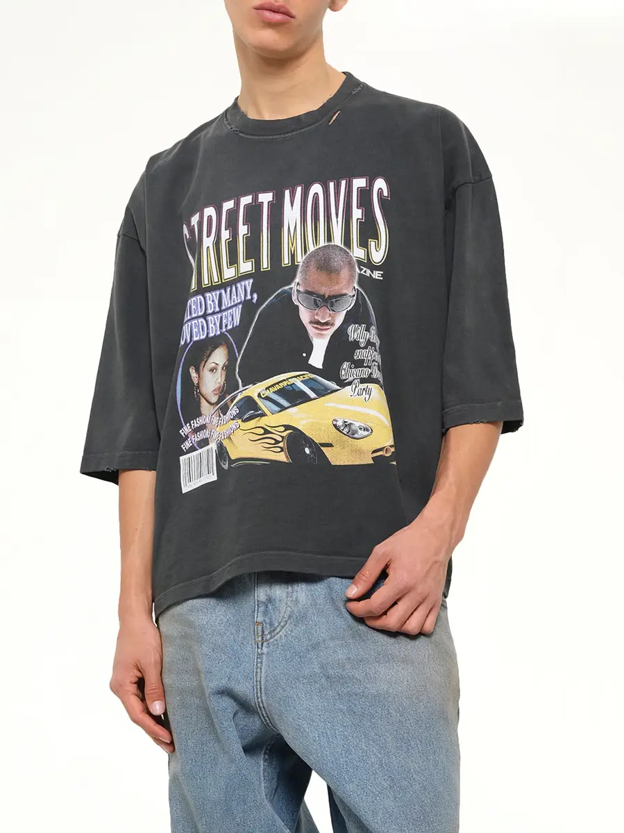 Willy Chavarria Street Moves Buffalo T-shirt in Black Beauty | Thumbnail 6 Willy Chavarria Street Moves Buffalo T-shirt in Black Beauty | Thumbnail 6