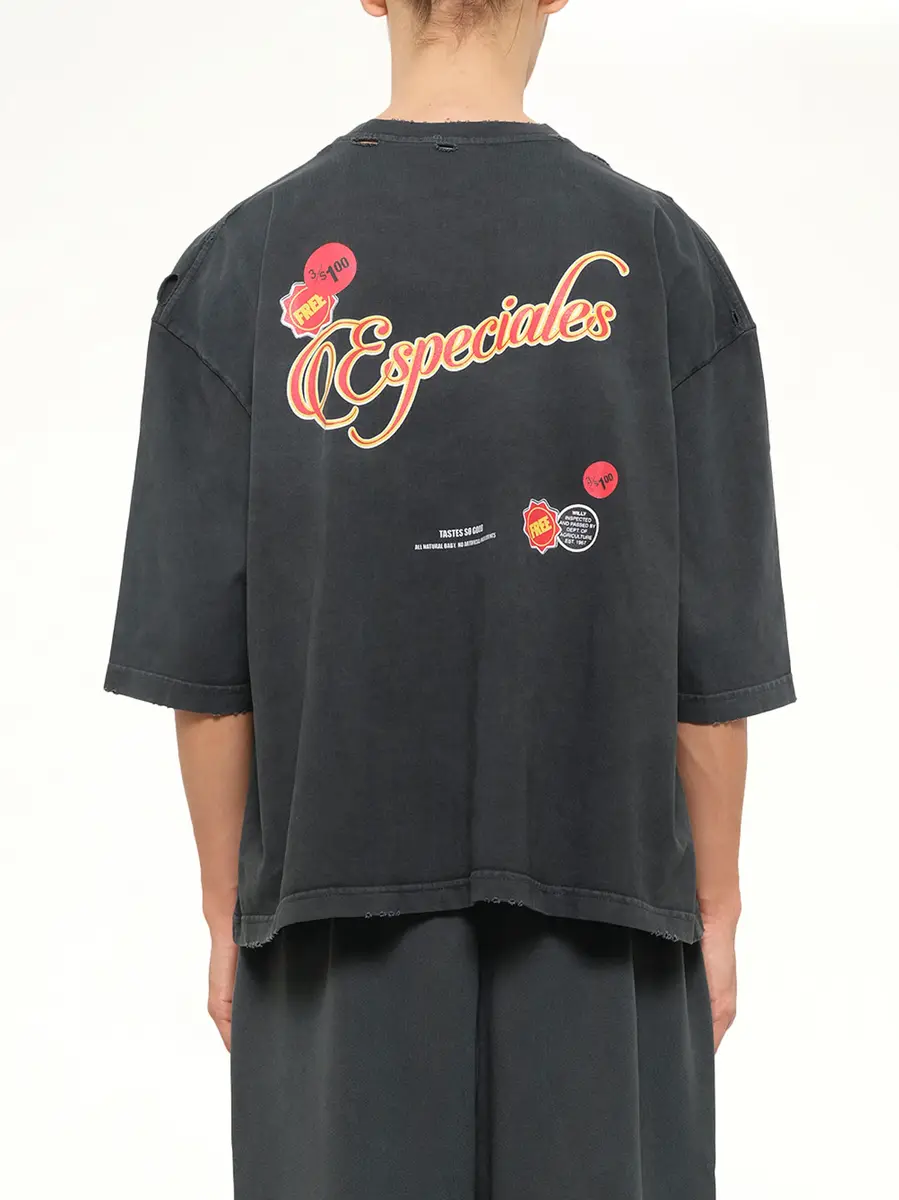 Willy Chavarria Especial Chorizo Buffalo T-shirt in Pirate Black | Thumbnail 5 Willy Chavarria Especial Chorizo Buffalo T-shirt in Pirate Black | Thumbnail 5