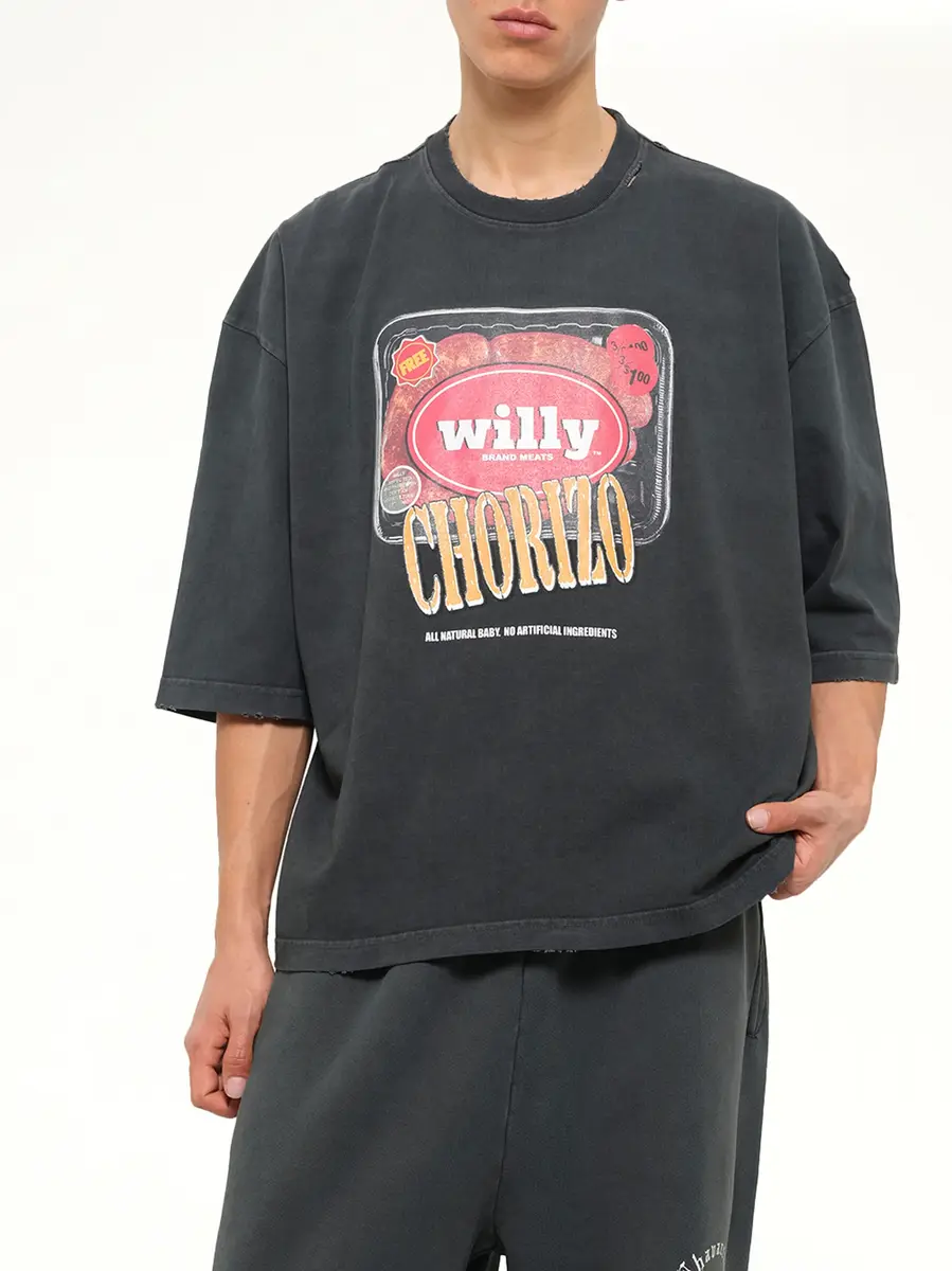 Willy Chavarria Especial Chorizo Buffalo T-shirt in Pirate Black | Thumbnail 6 Willy Chavarria Especial Chorizo Buffalo T-shirt in Pirate Black | Thumbnail 6