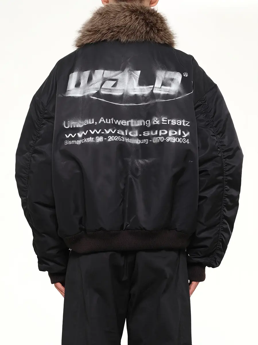 WALD Big Bomber Jacket in Dark Earth Tones | Thumbnail 5 WALD Big Bomber Jacket in Dark Earth Tones | Thumbnail 5
