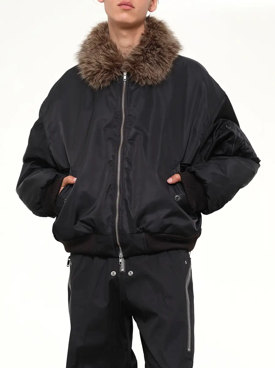 WALD Big Bomber Jacket in Dark Earth Tones | Thumbnail 6 WALD Big Bomber Jacket in Dark Earth Tones | Thumbnail 6