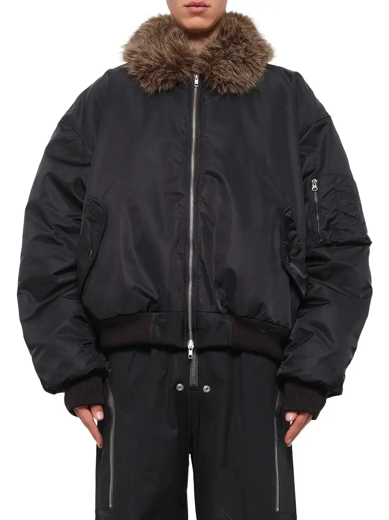 Big Bomber Jacket in Dark Earth Tones Big Bomber Jacket in Dark Earth Tones