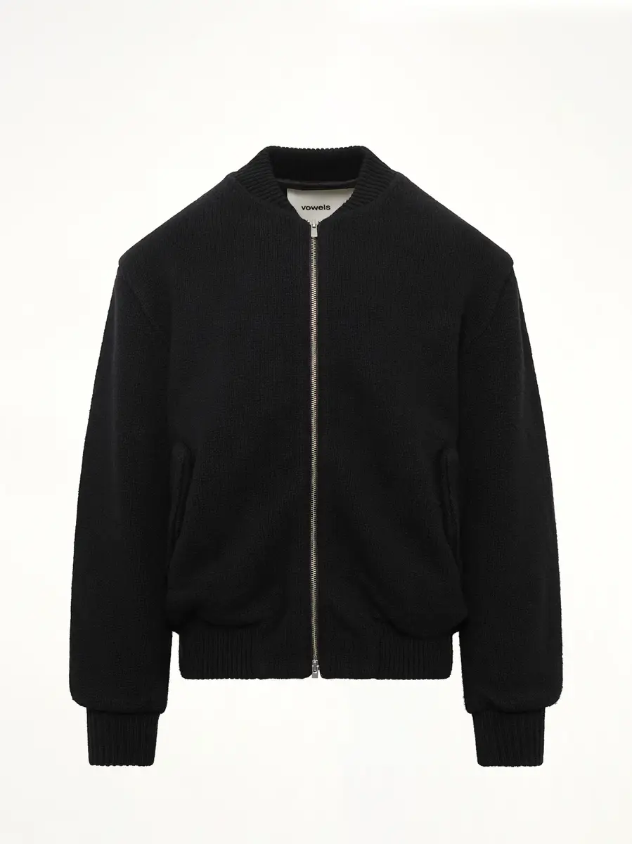vowels Knitted Bomber | Thumbnail 2 vowels Knitted Bomber | Thumbnail 2
