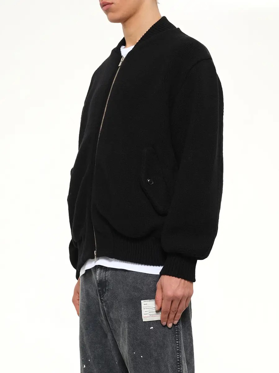 vowels Knitted Bomber | Thumbnail 3 vowels Knitted Bomber | Thumbnail 3