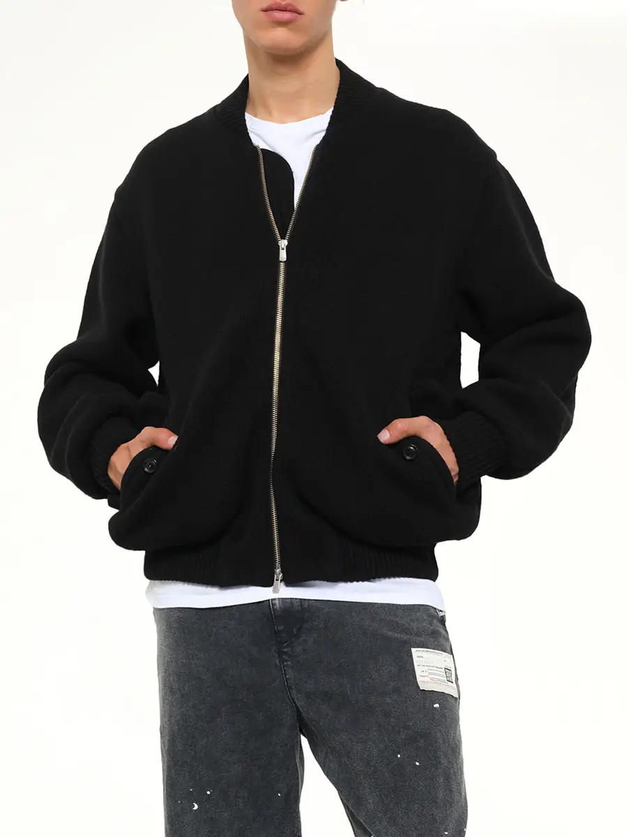 vowels Knitted Bomber | Thumbnail 6 vowels Knitted Bomber | Thumbnail 6
