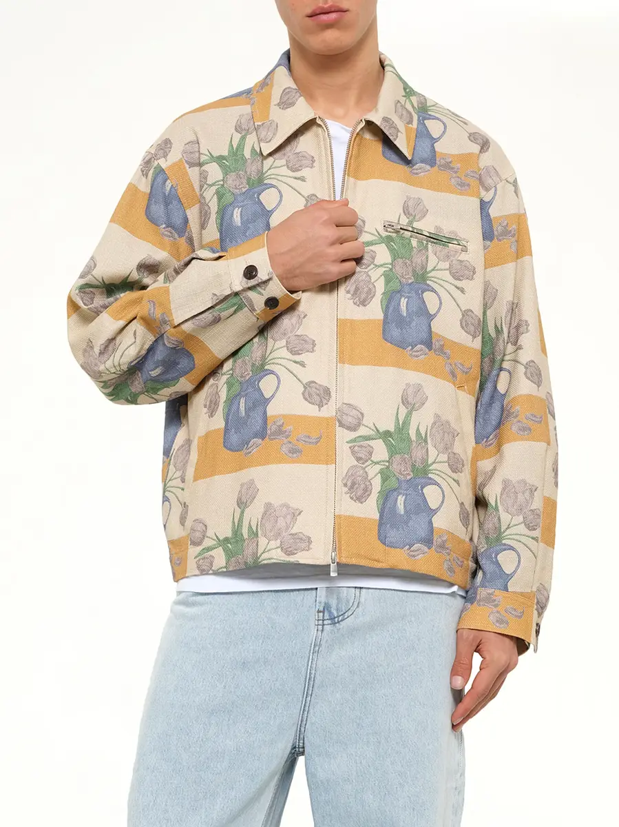 vowels Zip Up Jacket in Tulip | Thumbnail 6 vowels Zip Up Jacket in Tulip | Thumbnail 6