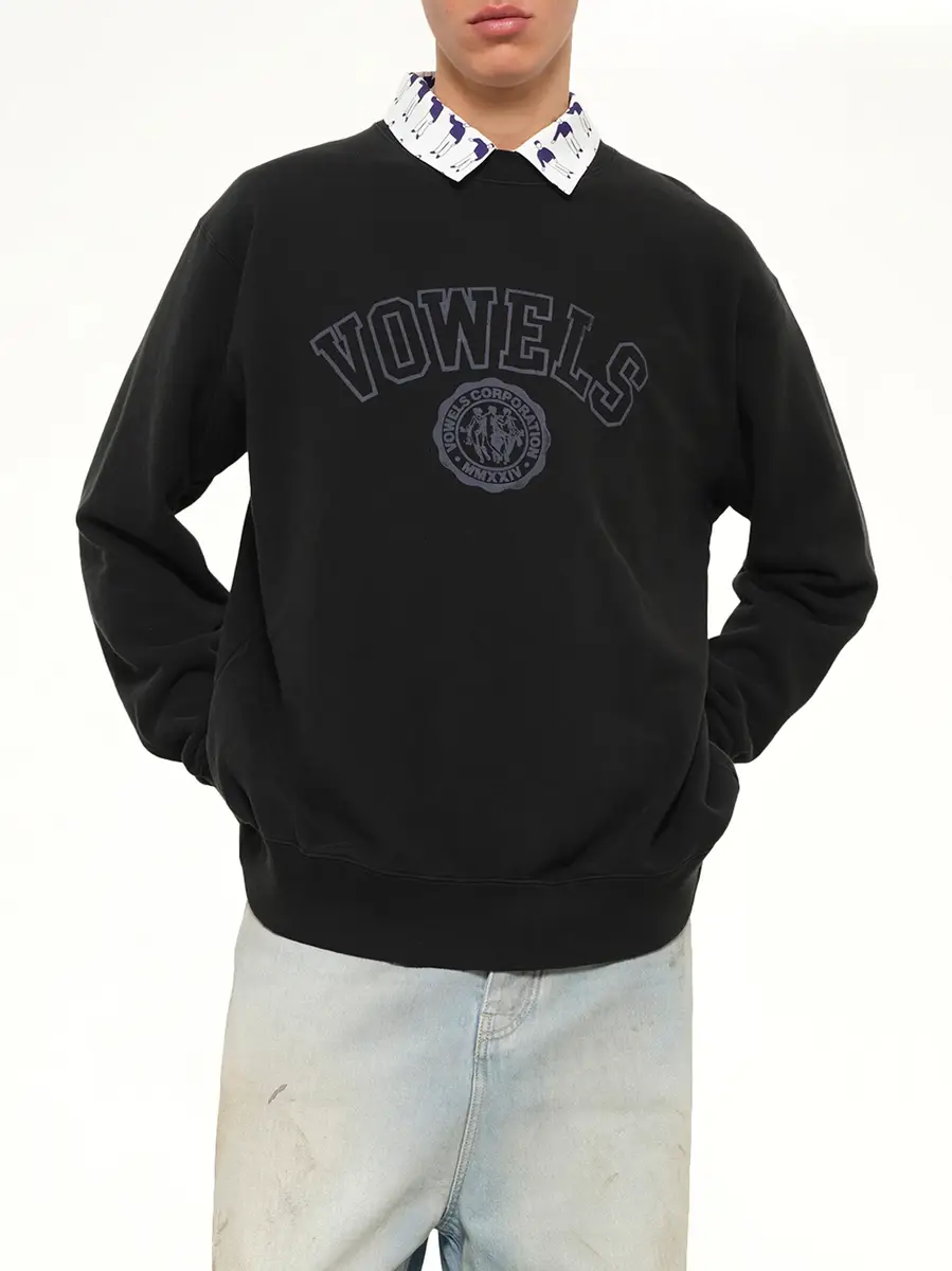 vowels Faded Collegiate Sweatshirt | Thumbnail 6 vowels Faded Collegiate Sweatshirt | Thumbnail 6