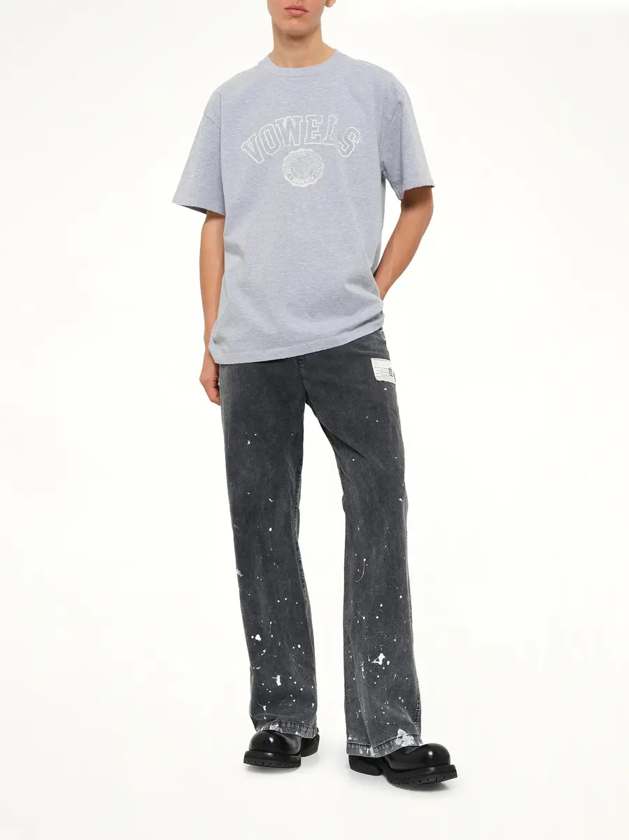 vowels Faded Collegiate T-shirt in Grey Heather | Thumbnail 4 vowels Faded Collegiate T-shirt in Grey Heather | Thumbnail 4