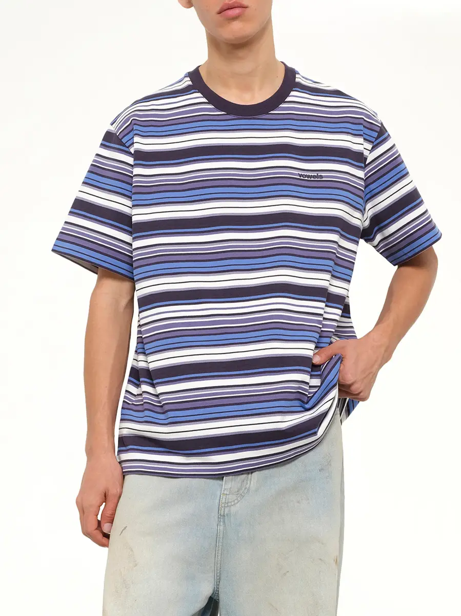 vowels S/s Stripe T-shirt in Blueberry | Thumbnail 6