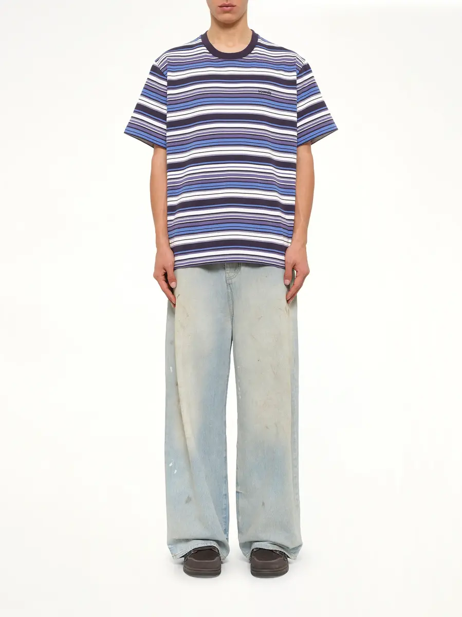 vowels S/s Stripe T-shirt in Blueberry | Thumbnail 7