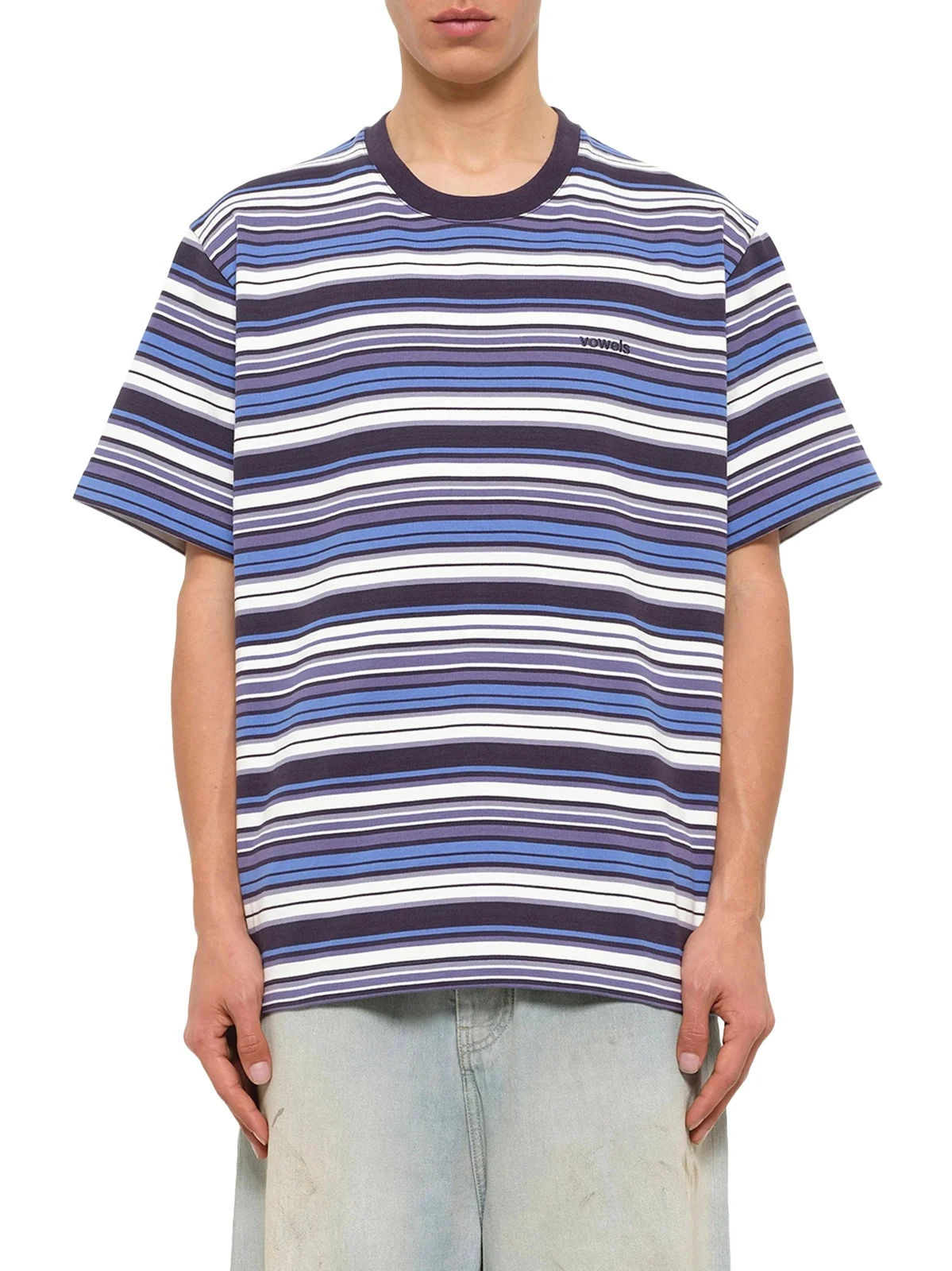 S/s Stripe T-shirt in Blueberry