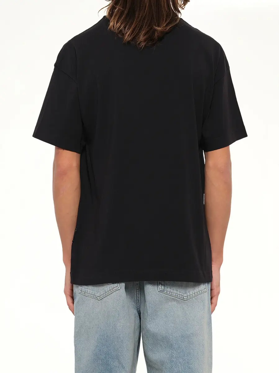 Palm Angels Neck Logo Regular T-shirt in Black/off White | Thumbnail 5 Palm Angels Neck Logo Regular T-shirt in Black/off White | Thumbnail 5
