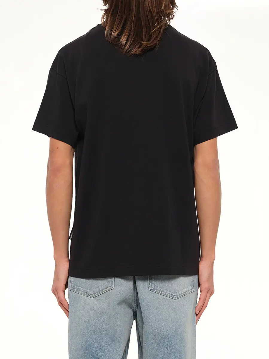 Palm Angels Stamp Logo Regular T-shirt in Black/off White | Thumbnail 5