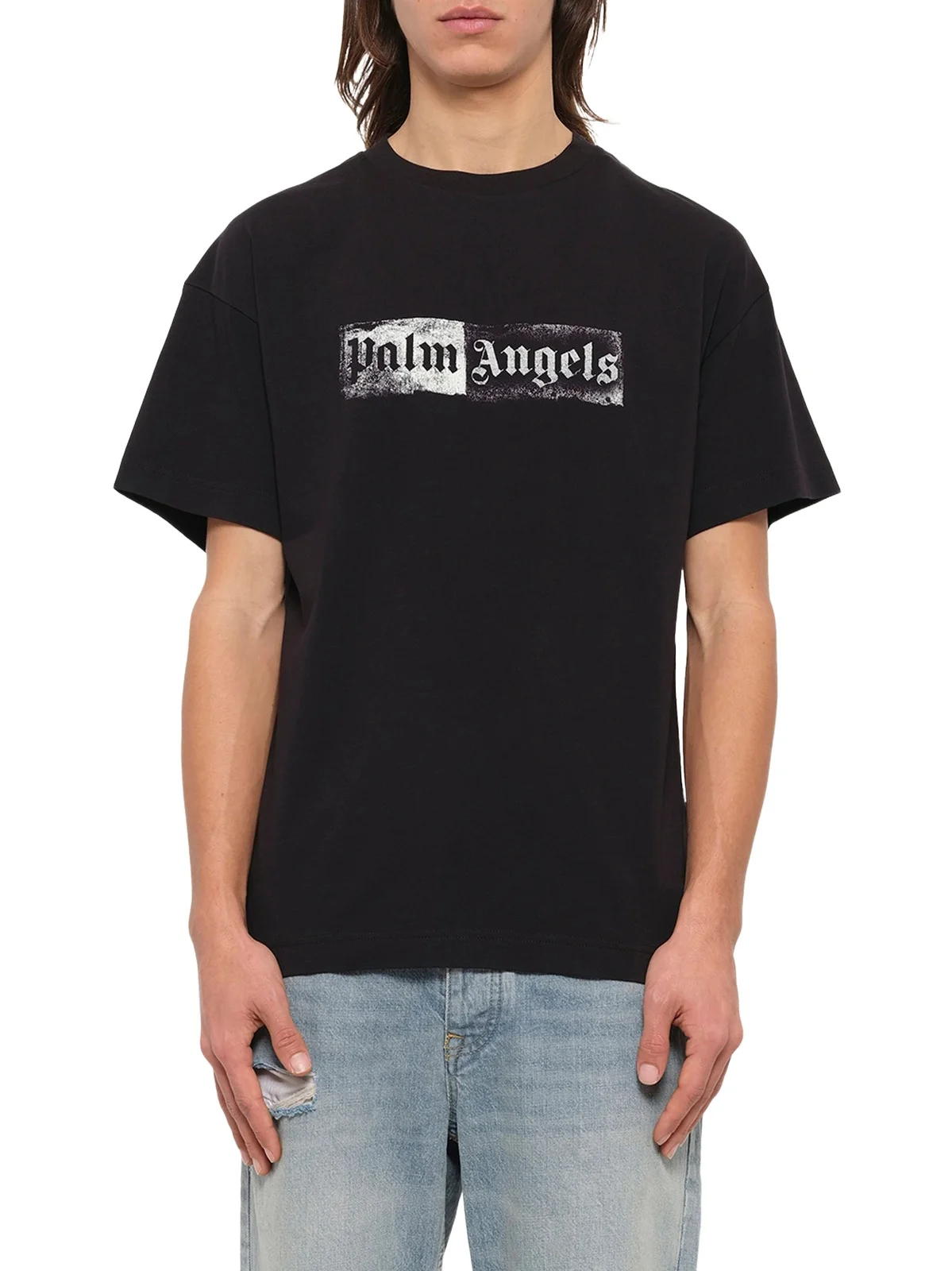 Stamp Logo Regular T-shirt in Black/off White Stamp Logo Regular T-shirt in Black/off White