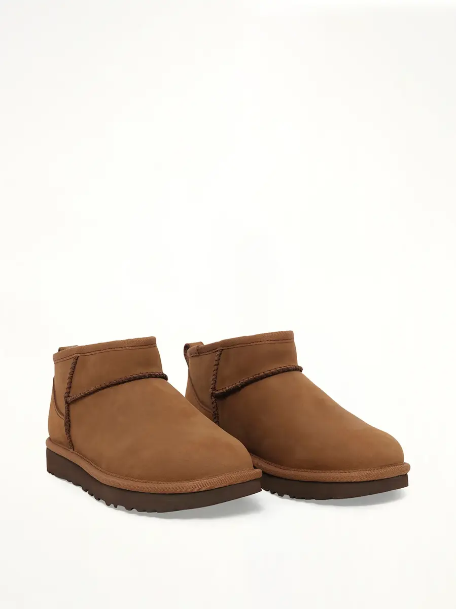 UGG Classic Ultra Mini Nubuck Boots in Dark Chestnut | Thumbnail 2 UGG Classic Ultra Mini Nubuck Boots in Dark Chestnut | Thumbnail 2
