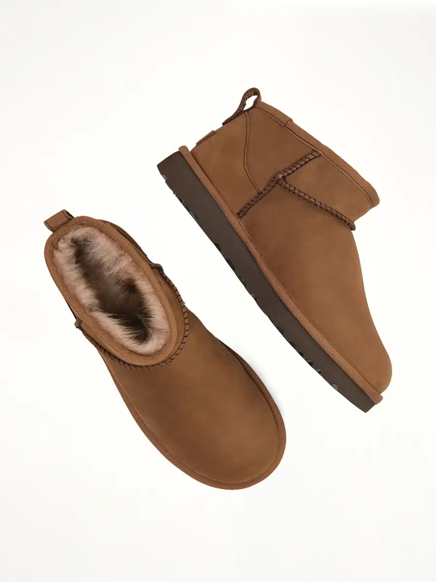UGG Classic Ultra Mini Nubuck Boots in Dark Chestnut | Thumbnail 4 UGG Classic Ultra Mini Nubuck Boots in Dark Chestnut | Thumbnail 4