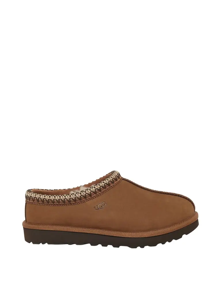UGG Tasman Nubuck Slipper in Dark Chestnut