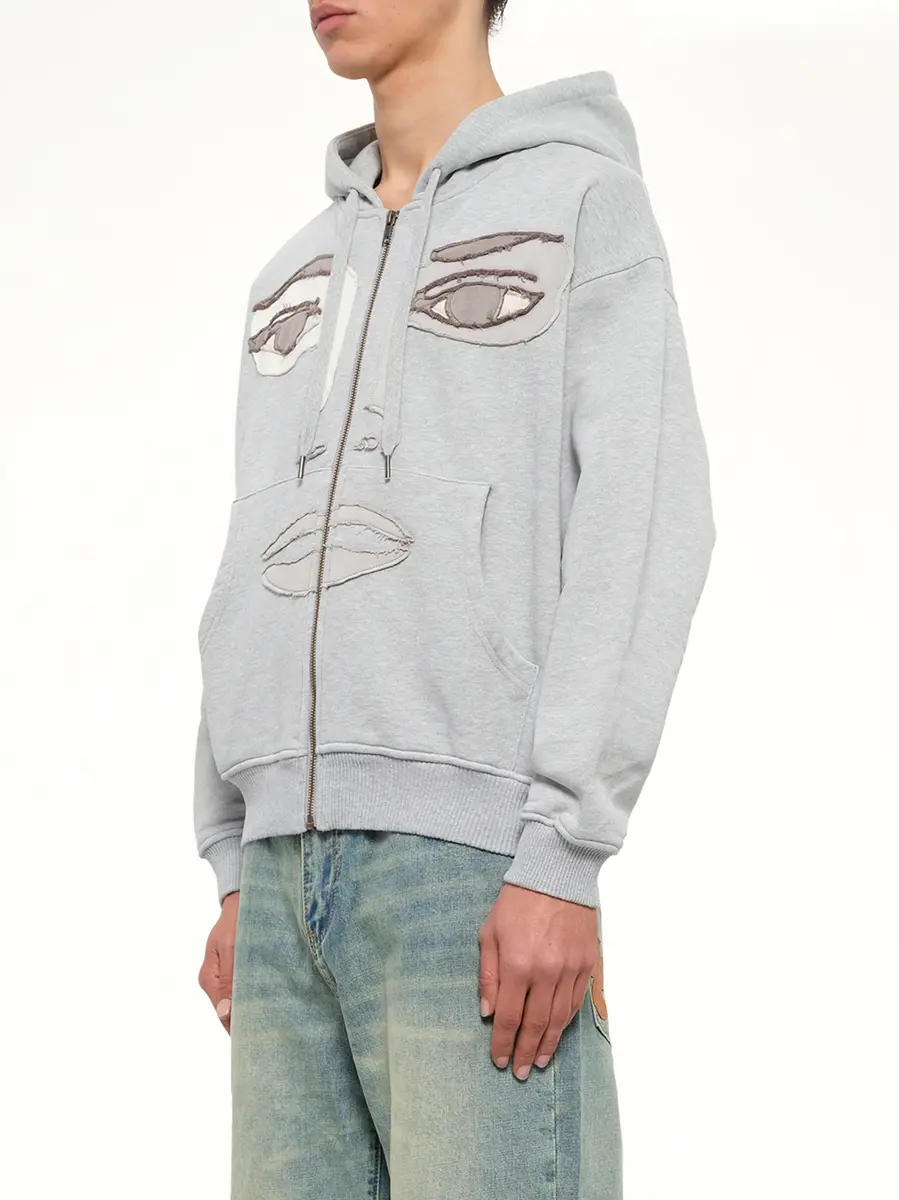 KidSuper Face Hoodie in Stone Gray | Thumbnail 3 KidSuper Face Hoodie in Stone Gray | Thumbnail 3