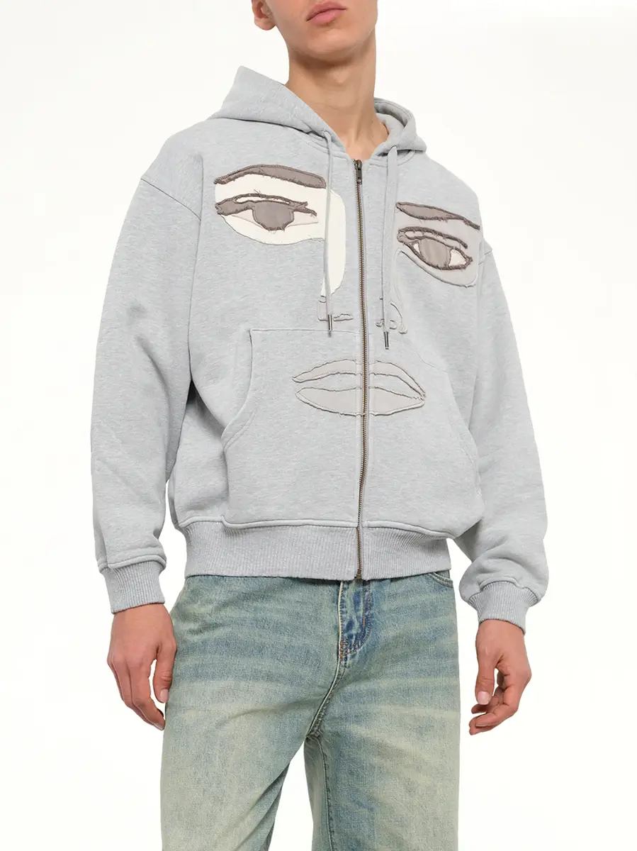 KidSuper Face Hoodie in Stone Gray | Thumbnail 6 KidSuper Face Hoodie in Stone Gray | Thumbnail 6